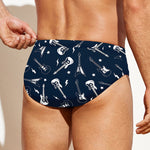 Electric Guitar Pattern Print Men's Swim Briefs