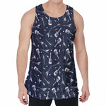 Electric Guitar Pattern Print Men's Velvet Tank Top