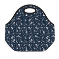Electric Guitar Pattern Print Neoprene Lunch Bag
