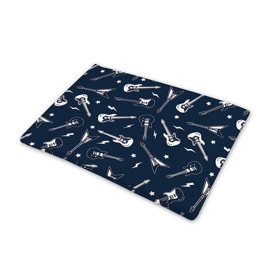 Electric Guitar Pattern Print Pet Cooling Mat Cover