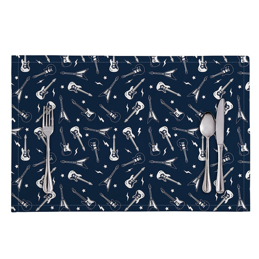 Electric Guitar Pattern Print Placemat