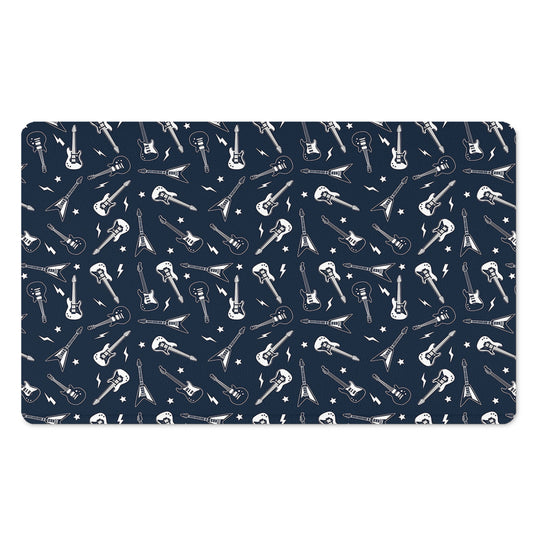 Electric Guitar Pattern Print Polyester Doormat