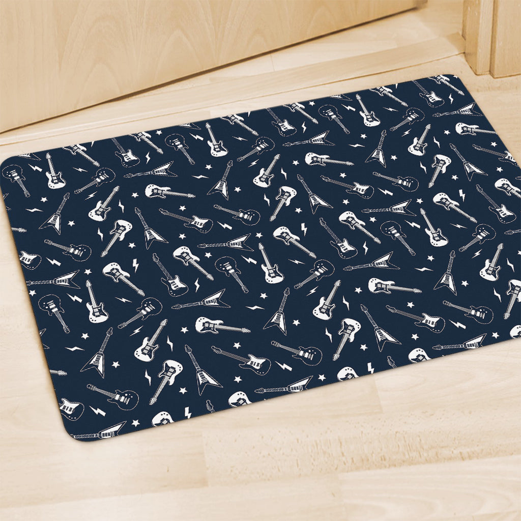 Electric Guitar Pattern Print Polyester Doormat