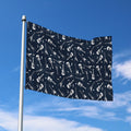 Electric Guitar Pattern Print Polyester Flag