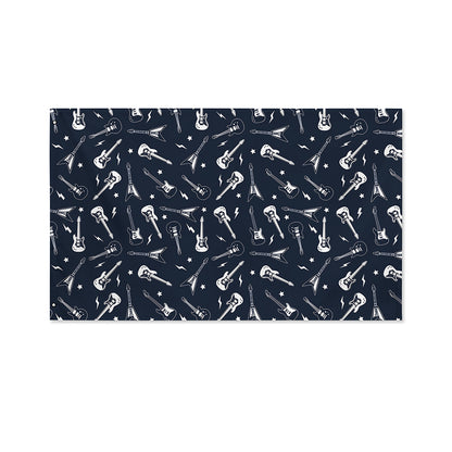 Electric Guitar Pattern Print Polyester Flag