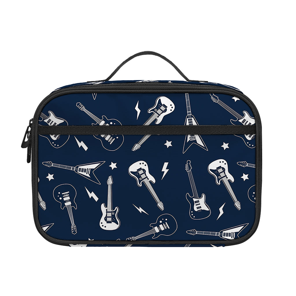 Electric Guitar Pattern Print Portable Lunch Bag
