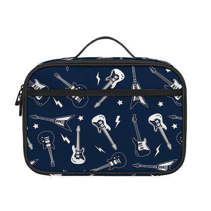 Electric Guitar Pattern Print Portable Lunch Bag