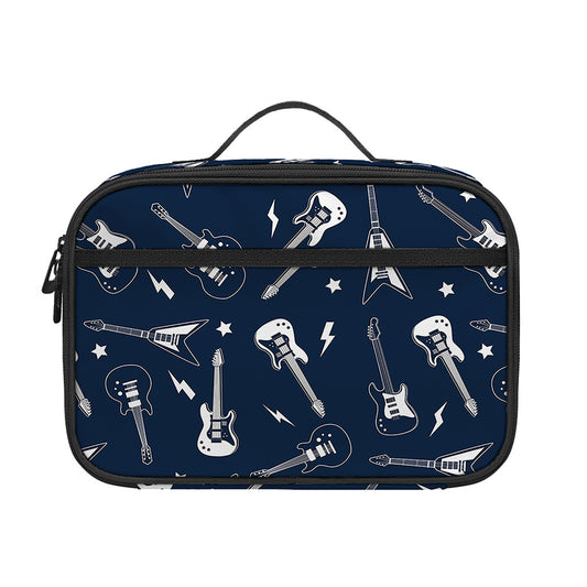 Electric Guitar Pattern Print Portable Lunch Bag
