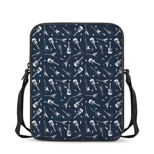 Electric Guitar Pattern Print Rectangular Crossbody Bag