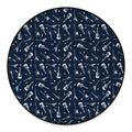 Electric Guitar Pattern Print Round Floor Mat