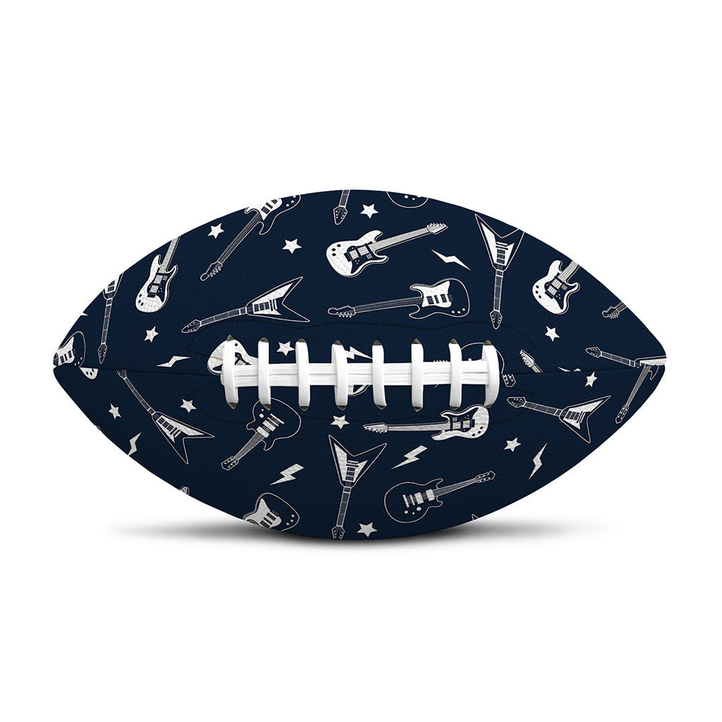 Electric Guitar Pattern Print Rugby Ball