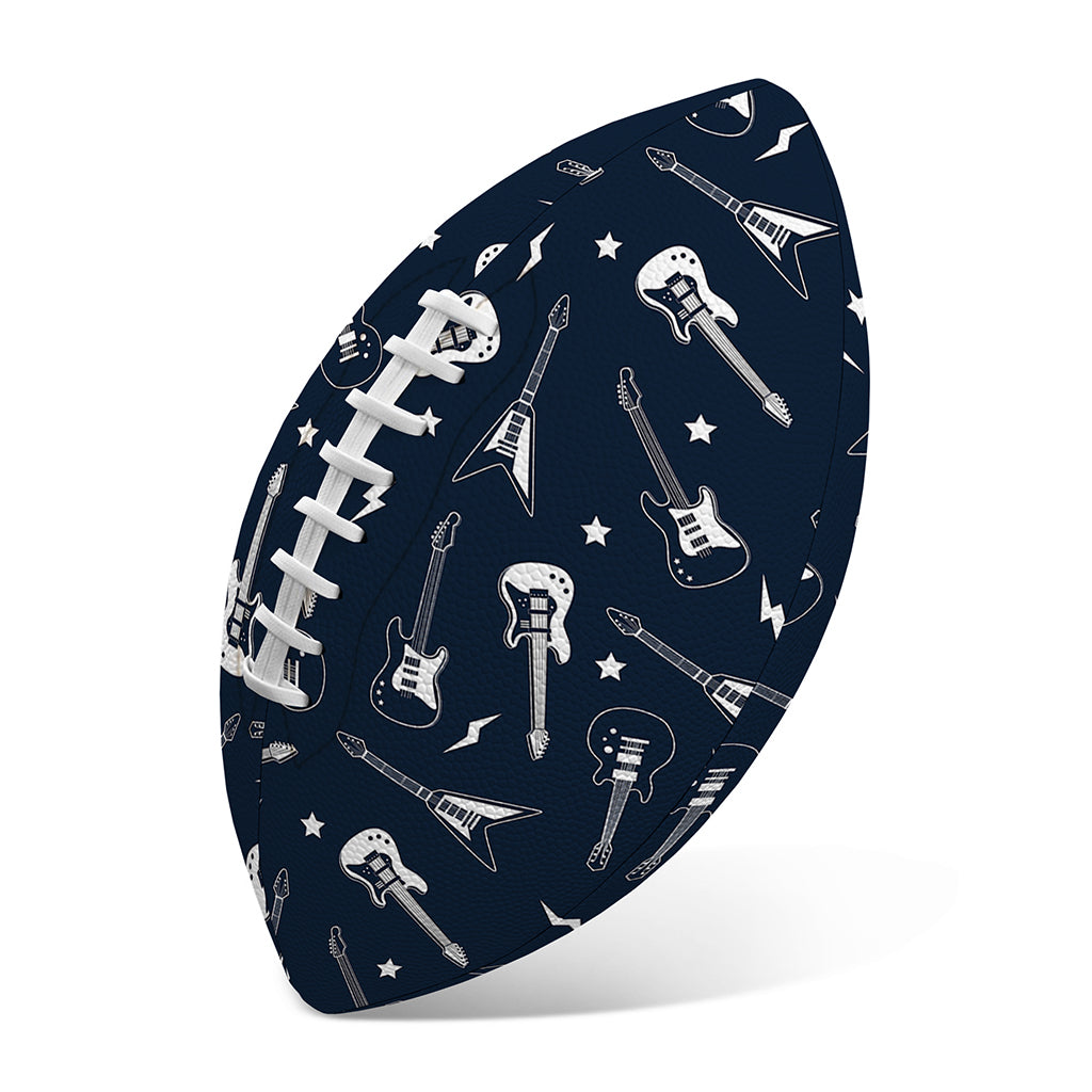 Electric Guitar Pattern Print Rugby Ball
