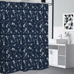 Electric Guitar Pattern Print Shower Curtain