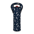 Electric Guitar Pattern Print Single Neoprene Wine Tote