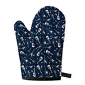 Electric Guitar Pattern Print Single Oven Mitt