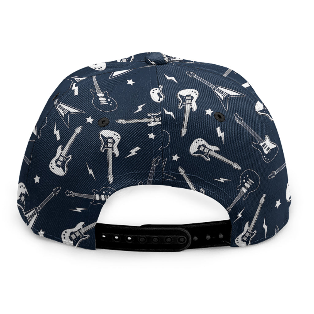 Electric Guitar Pattern Print Snapback Cap
