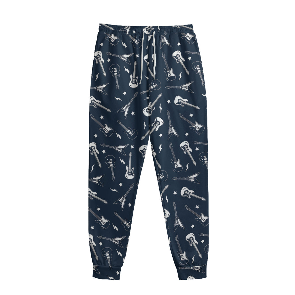Electric Guitar Pattern Print Sweatpants