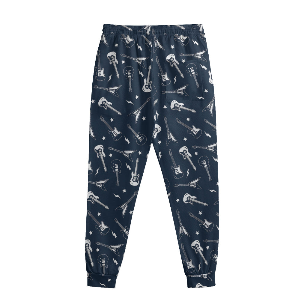Electric Guitar Pattern Print Sweatpants