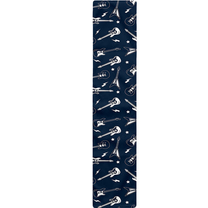 Electric Guitar Pattern Print Table Runner