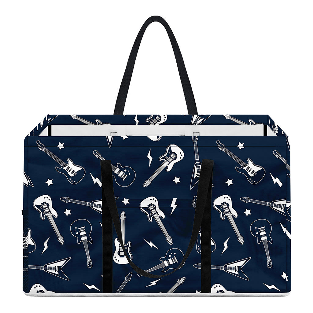 Electric Guitar Pattern Print Utility Tote Bag