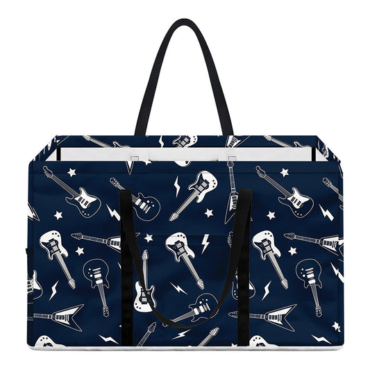 Electric Guitar Pattern Print Utility Tote Bag