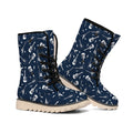 Electric Guitar Pattern Print Winter Boots