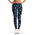 Electric Guitar Pattern Print Women's Leggings
