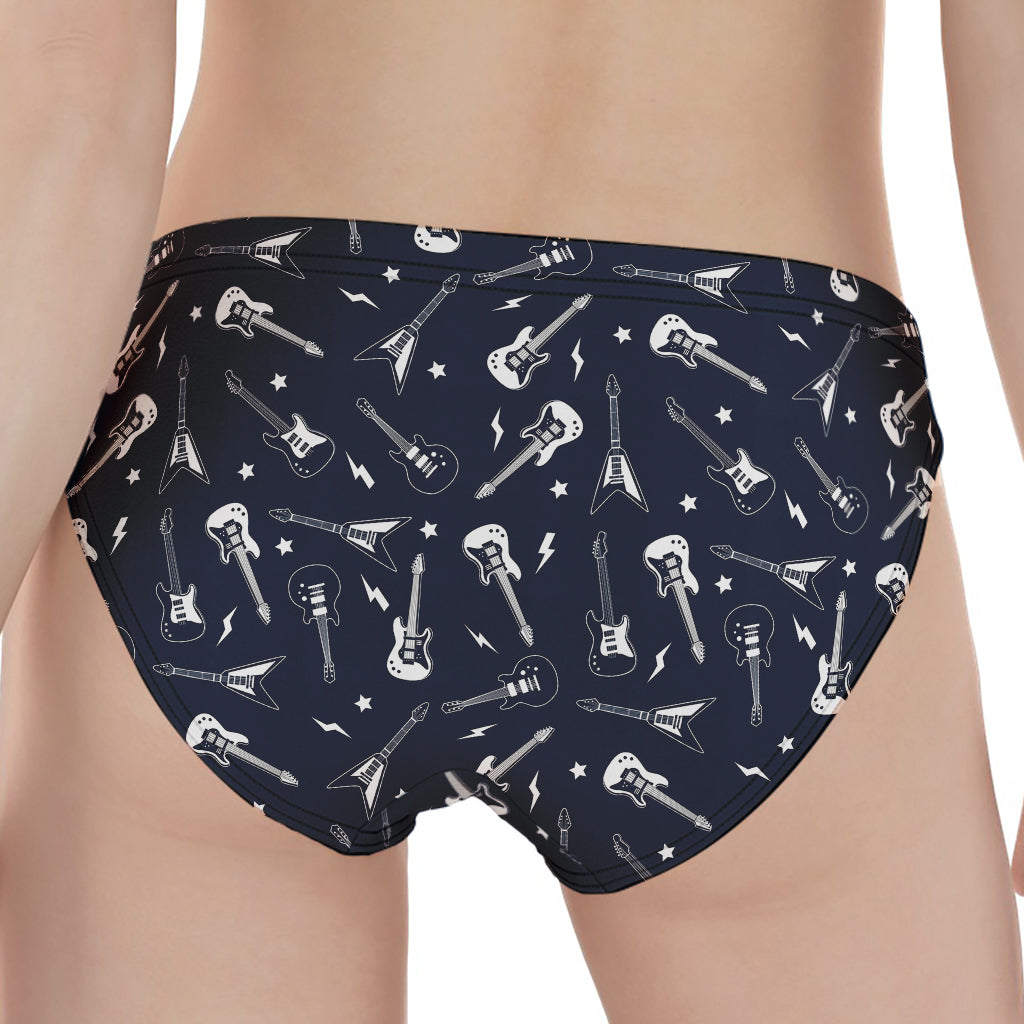 Electric Guitar Pattern Print Women's Panties