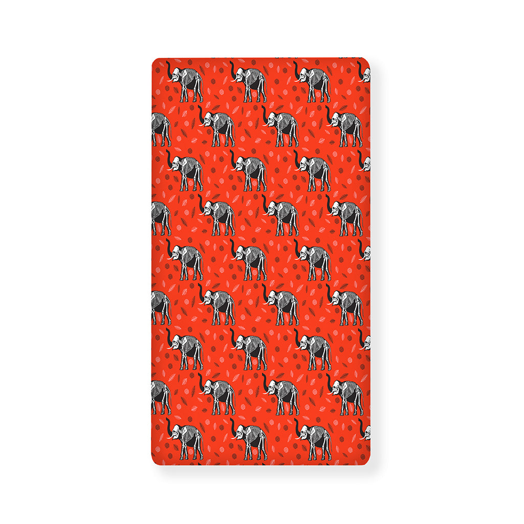 Elephant Skeleton X-Ray Pattern Print Baby Crib Sheet
