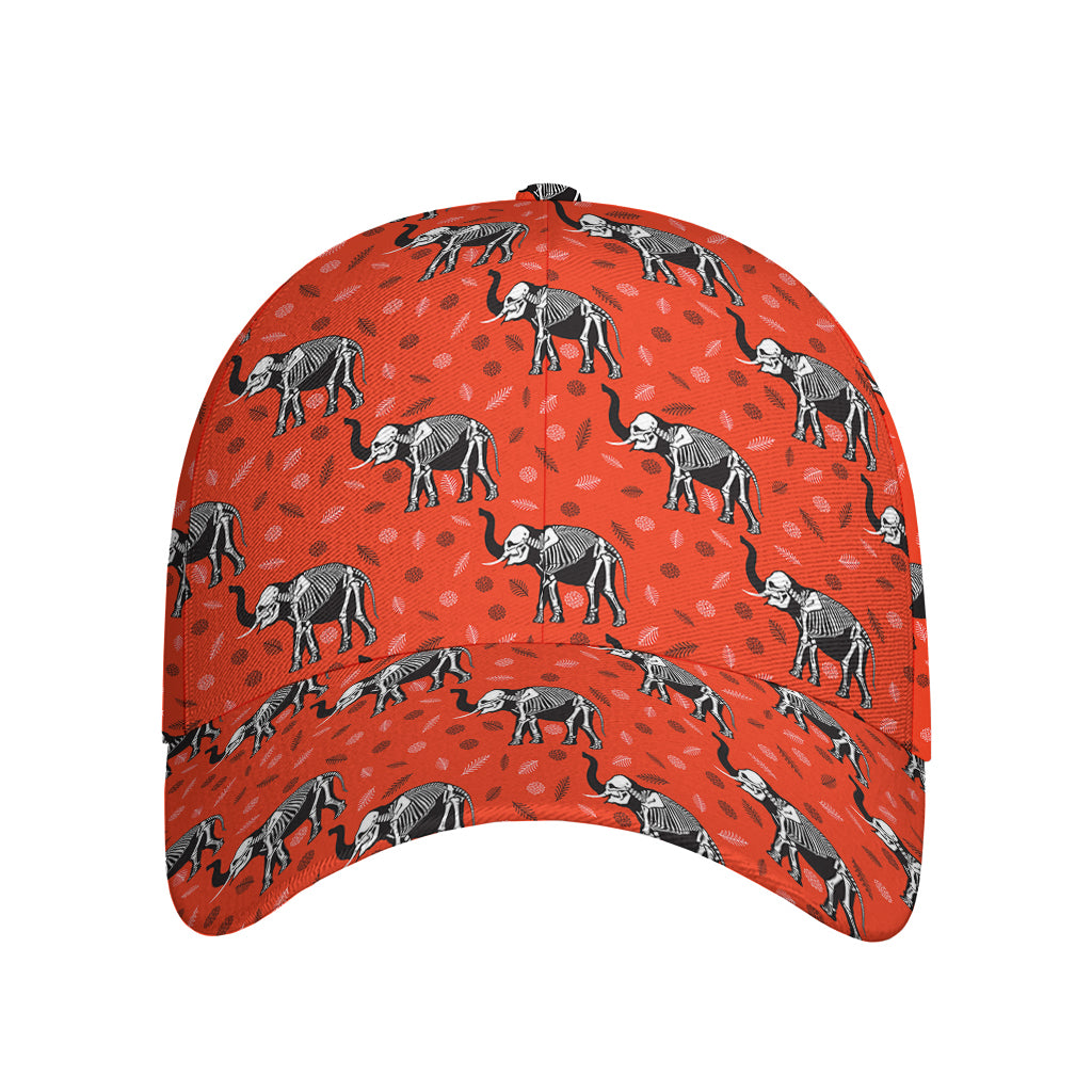 Elephant Skeleton X-Ray Pattern Print Baseball Cap
