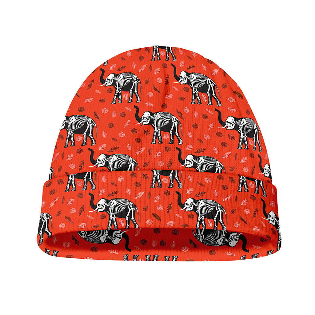 Elephant Skeleton X-Ray Pattern Print Beanie