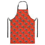Elephant Skeleton X-Ray Pattern Print Bib Apron With Pocket