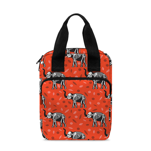 Elephant Skeleton X-Ray Pattern Print Bible Tote Bag
