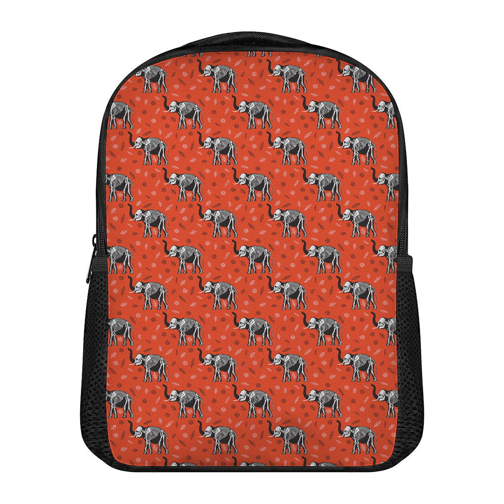 Elephant Skeleton X-Ray Pattern Print Casual Backpack
