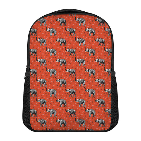 Elephant Skeleton X-Ray Pattern Print Casual Backpack