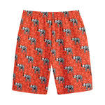 Elephant Skeleton X-Ray Pattern Print Cotton Shorts