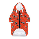 Elephant Skeleton X-Ray Pattern Print Dog Zip Up Hoodie