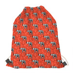 Elephant Skeleton X-Ray Pattern Print Drawstring Bag