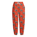 Elephant Skeleton X-Ray Pattern Print Fleece Lined Knit Pants