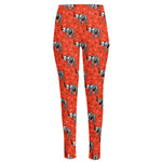 Elephant Skeleton X-Ray Pattern Print High-Waisted Pocket Leggings