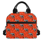 Elephant Skeleton X-Ray Pattern Print Insulated Lunch Bag