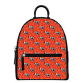 Elephant Skeleton X-Ray Pattern Print Leather Backpack