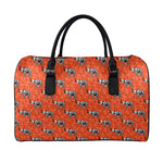 Elephant Skeleton X-Ray Pattern Print Leather Duffle Bag