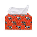 Elephant Skeleton X-Ray Pattern Print Leather Tissue Box Cover