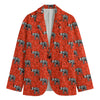 Elephant Skeleton X-Ray Pattern Print Men's Blazer