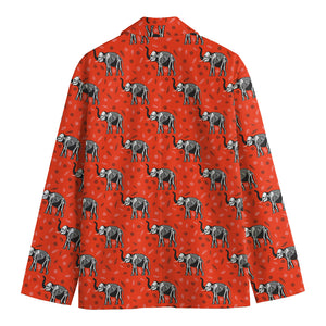 Elephant Skeleton X-Ray Pattern Print Men's Blazer