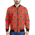 Elephant Skeleton X-Ray Pattern Print Men's Bomber Jacket