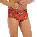 Elephant Skeleton X-Ray Pattern Print Men's Briefs