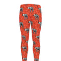 Elephant Skeleton X-Ray Pattern Print Men's Leggings
