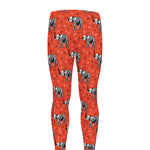 Elephant Skeleton X-Ray Pattern Print Men's leggings